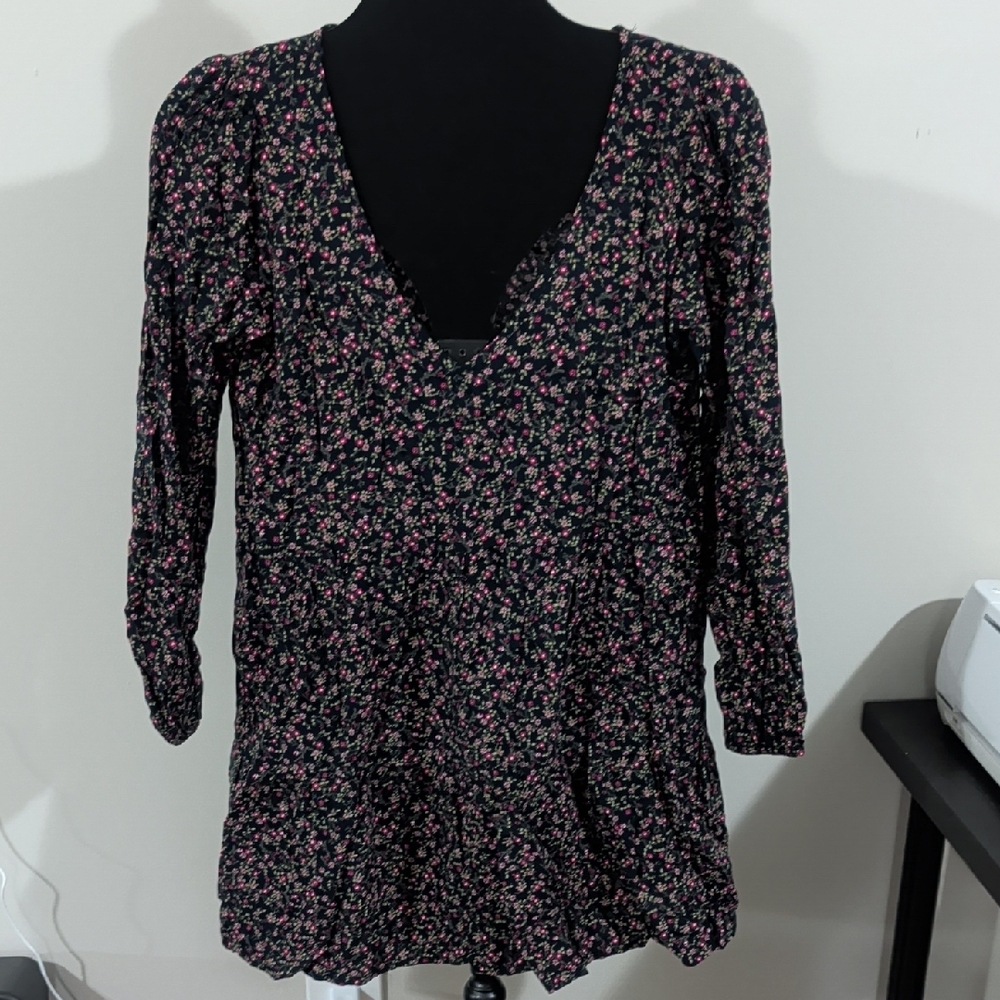 Trixxi Black and Pink Floral Dress